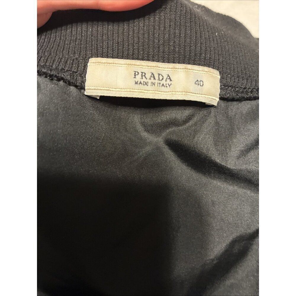 Prada Authentic Solid Black Nylon Sequin Long Sle… - image 4
